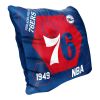 76ers OFFICIAL NBA "Connector" Double Sided Velvet Pillow; 16" x 16"