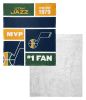 [Personalization Only] OFFICIAL NBA Colorblock Silk Touch Sherpa Throw Blanket - Utah Jazz