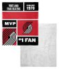 [Personalization Only] OFFICIAL NBA Colorblock Silk Touch Sherpa Throw Blanket - Portland Trail Blazers