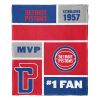 [Personalization Only] OFFICIAL NBA Colorblock Silk Touch Throw Blanket - Detroit Pistons