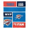 [Personalization Only] OFFICIAL NBA Colorblock Silk Touch Throw Blanket - Oklahoma City Thunder