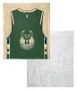 [Personalization Only] OFFICIAL NBA Jersey Silk Touch Sherpa Throw Blanket - Bucks