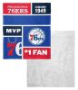 [Personalization Only] OFFICIAL NBA Colorblock Silk Touch Sherpa Throw Blanket - Philadelphia 76ers