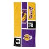 [Personalization Only] OFFICIAL NBA Colorblock Personalized Beach Towel - Los Angeles Lakers