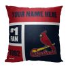 [Personalization Only] OFFICIAL MLB Colorblock Personalized Pillow - St. Louis Cardinals