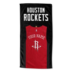 [Personalization Only] OFFICIAL NBA Jersey Personalized Beach Towel - Houston Rockets (Type: Personalization Only)