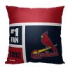 [Personalization Only] OFFICIAL MLB Colorblock Personalized Pillow - St. Louis Cardinals